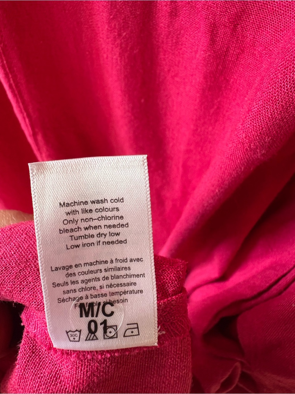 Coldwater Creek Linen Sleeveless Maxi Dress Sz 1X Pockets Asymmetrical Pink Boho - Picture 11 of 14